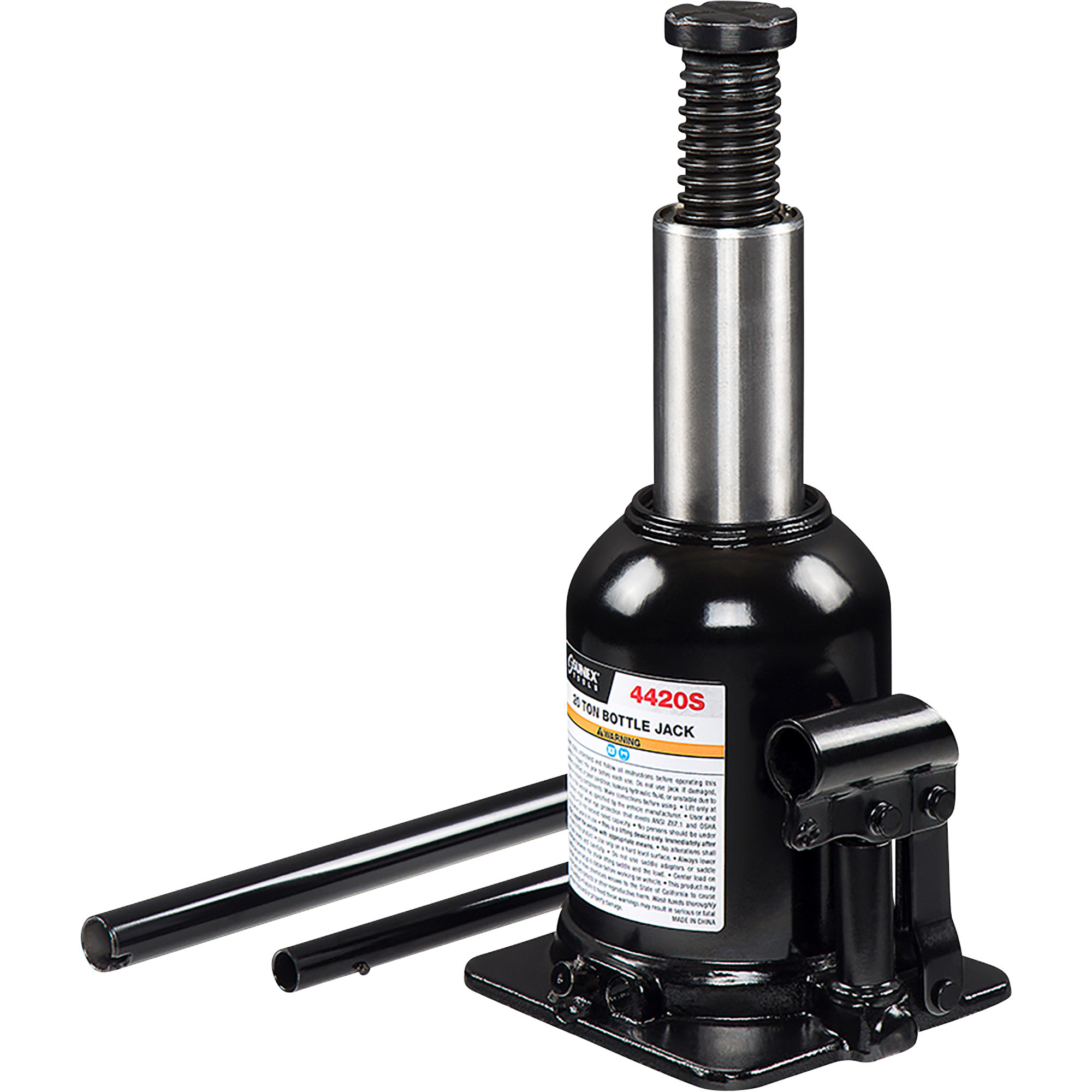 Sunex Tools Short Bottle Jack — 20-Ton Capacity, 7.5in. to 13.8in. Lift Height, Welded Base, Model# 4420S